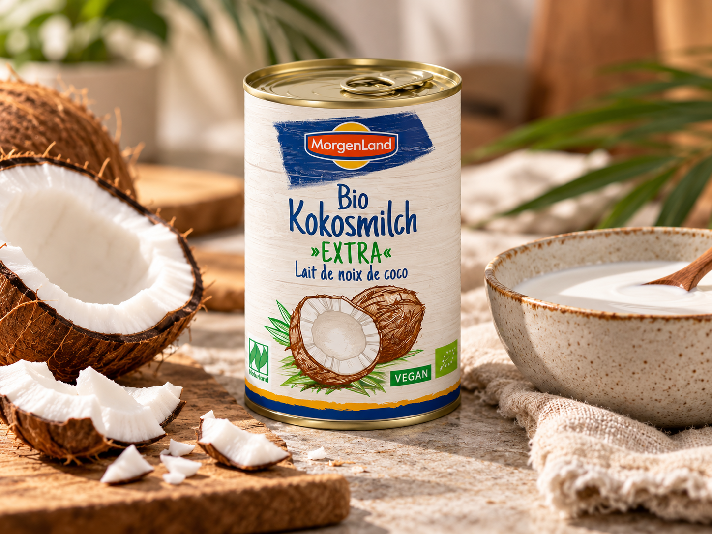 Bezlepkové KOKOSOVÉ MLÉKO 22 % tuku BIO 400 ml - MorgenLand